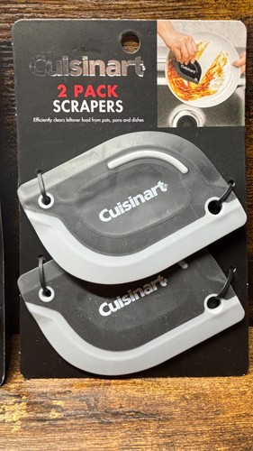 Lot of 2 Cuisinart 2 PACK Of Scrapers | Baking Pots Pans Dishes | Black & Gray - Zdjęcie 2 z 5