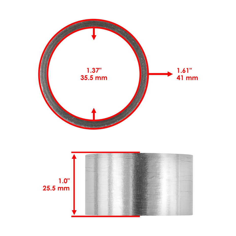 Exhaust Pipe Gasket for Kawasaki EX500A EX500D Ninja 500 1987-2009 - Image 2 of 4
