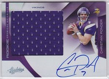 Christian Ponder Cards and Memorabilia Guide 14