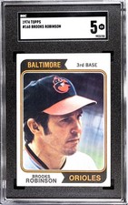 1974 Topps Brooks Robinson #160  Baltimore Orioles HOF 3rd Base SGC EX 5