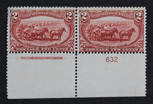 CKStamps: US Stamps Collection Scott#286 2c Mint LH OG Tiny Thin