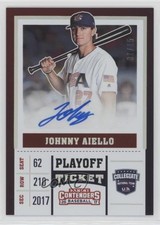 2017 Elite Extra Edition USA Baseball Playoff Ticket 1/15 Johnny Aiello Auto a8r
