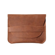 Handmade Crazy Horse Leather Card Holder Multi-Card Slot Slim Compact Design