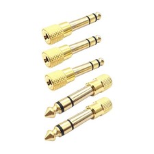 5pcs Lightweight and Portable 1/4in Male to 1/8in Female TRS connector Plug