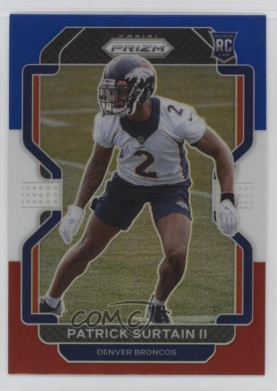 2021 Panini Prizm Rookie Red White & Blue Prizm Patrick Surtain II #374 13ke