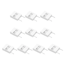 10 Pcs Ceramic Resistors, 5W 0.1 Ohm 5% Non-inductive Cement Ceramic Resistor