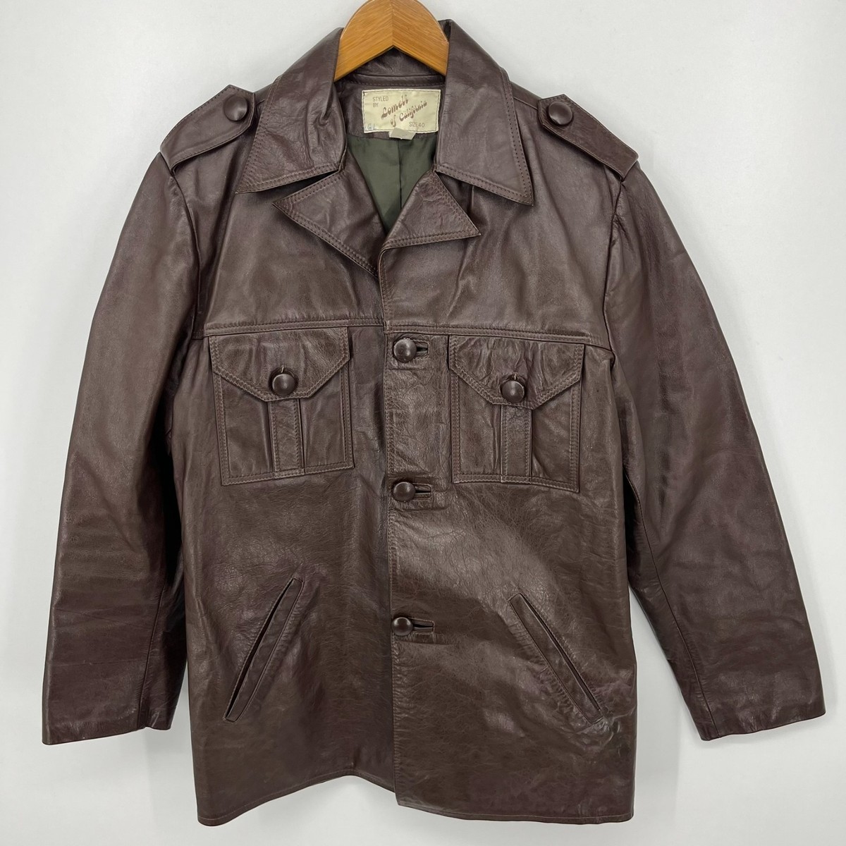 Lomeli of California Genuine Leather Jacket Men's Size 40 Brown