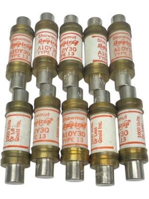 New Gould Shawmut Amp-Trap A10Y30 Type 13 1000V Fuses (LOT OF 10) **SALE**