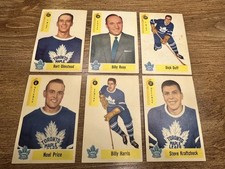 1958-59 Parkhurst TORONTO MAPLE LEAFS * 6 CARDS * NOT MINT