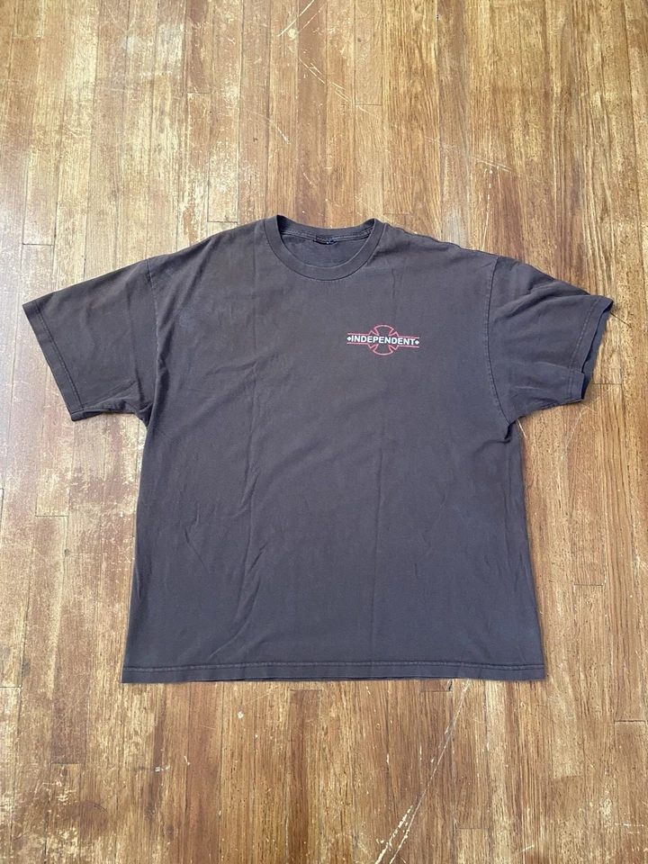 Camiseta de skate vintage Independent Truck Company marrón gráfico de doble cara XL Foto 3 de 4