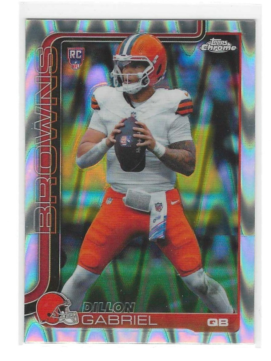 2025 Topps Chrome Dillon Gabriel RayWave Refractor Parallel Rookie Card #317