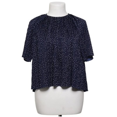 Indiska, Top, Größe: M, Blau/Weiß, Elasthan/Polyester, Gepunktet, Damen #ziC