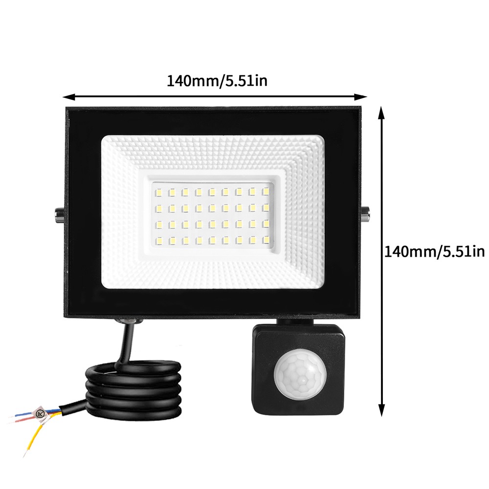 Outdoor Garden Floodlight With Sensor LED PIR Motion Security Lights Waterproof