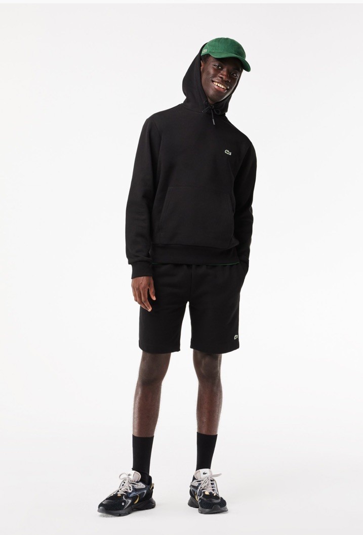 Lacoste Large (5) Classic Fit Crocodile Hoodie Overhead black / Noir BNWT image 3