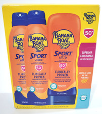 Banana Boat Sport Ultra Sunscreen Broad Spectrum SPF 50+ - 8 oz - 3 Pack 2.12 per gallon