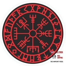 5 Pack - Viking Compass Stickers - 2.5 Inch Vegvisir - Norse