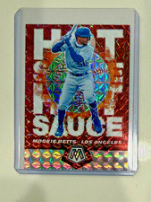 2021 Panini Mosaic Baseball Mookie Betts Hot Sauce Red Reactive Prizm #HS4