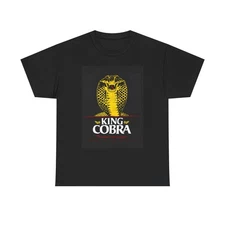 King Cobra Tshirt Premium Malt Liquor Beer Poster Retro Unisex Heavy Cotton Tee