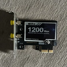 WiFi 5 AC1200 PCI-E Wireless Adapter Network Adapter BT 4.0 Dual Band 2.4G/5GHz 