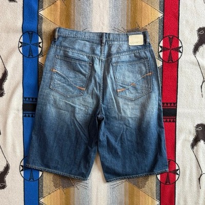 Vintage Y2K Ecko UNLTD Baggy Fit Denim Jean Shorts Jorts Size 36 14  Inseam