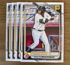 2024 Bowman Draft (4) 1st card Lot BD-124 Bralyn Brazoban, Pittsburgh Pirates