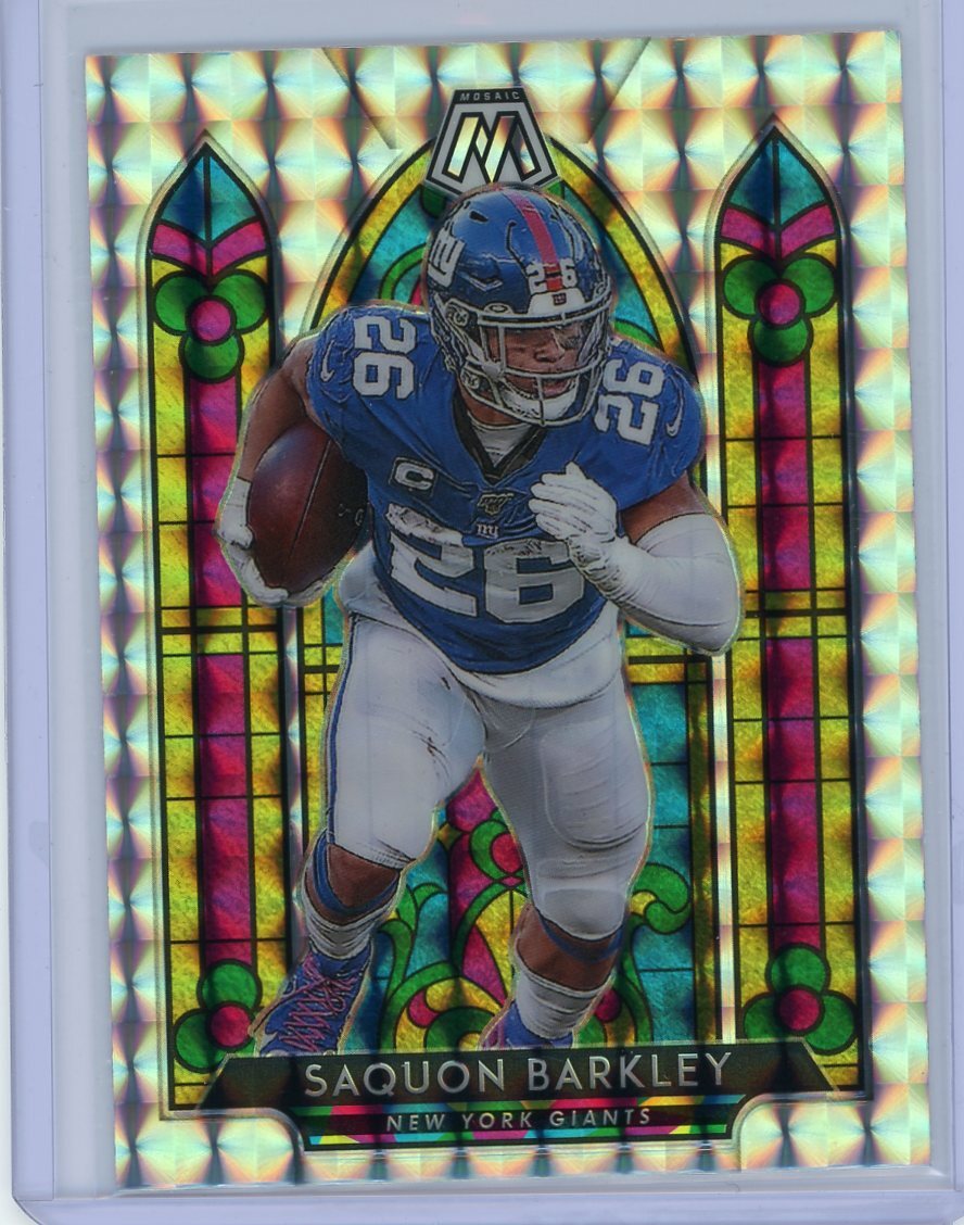【激レア】Mosaic Euro ／アンスファテイ　ステンドグラス 2020 Mosaic Football Stained Glass #SG7 Saquon Barkley | eBay