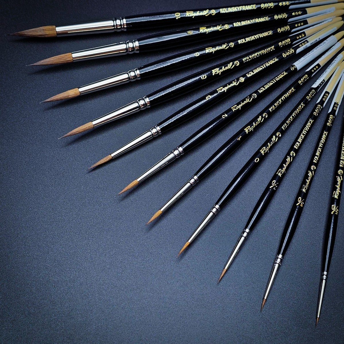 Raphael Kolinsky Sable 8408 Series Brushes Singles Full