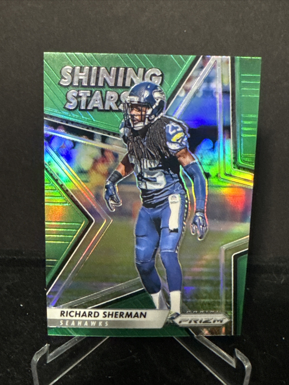 2016 Panini Prizm Shining Stars Prizms Green #14 Richard Sherman