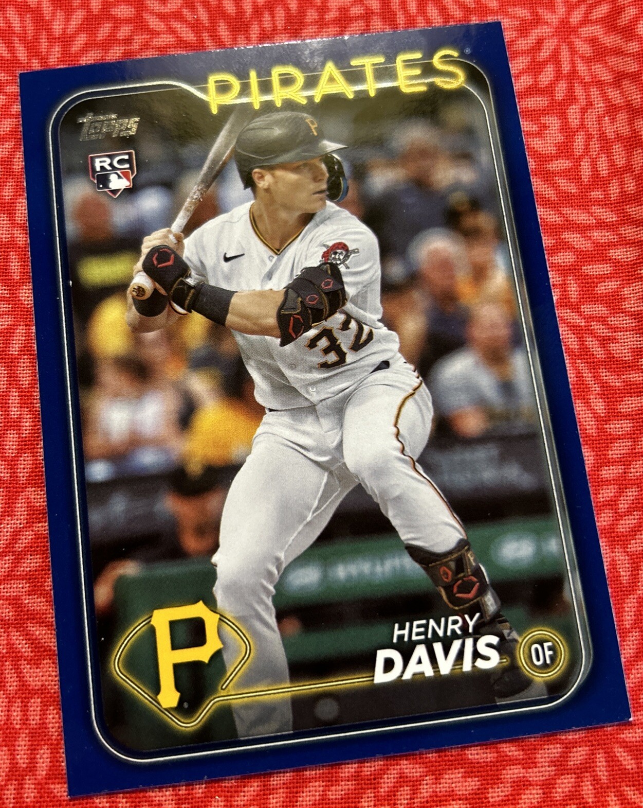 2024 Topps Series 1 Pirates Henry Davis RC Royal Blue Border Parallel #295