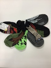 Jurassic World Socks Sz 3 10 T-Rex Dinosaur Park Ankle No Show Socks - 6 Pack