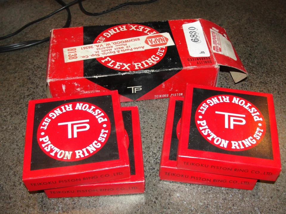 Anéis de pistão OEM Teikoku#34017, Datsun#12033-14601std 64-70 H20/R16 SPL311 1595cc - Imagem 3 de 4