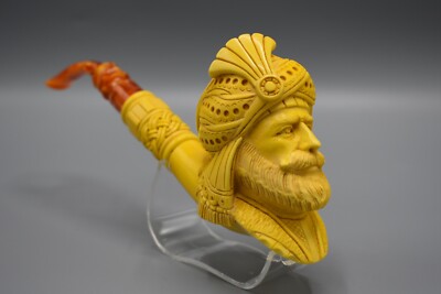 Ottoman King/pasha Pipe By Erdogan EGE Handmade Block Meerschaum-NEW W CASE#1820