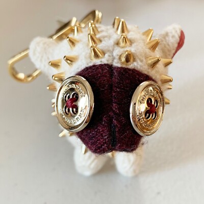 $395 Burberry Wendy The Sheep Studded Cashmere Bag Charm Stuffed