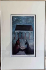 Nativite by Jean Paul Lemieux - 20 X 30" (Framed Lithograph Numbered & Signed) 
