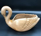 Vtg Frankoma Art Pottery Swan Planter Light Brown Glazed Ceramic Succulents USA
