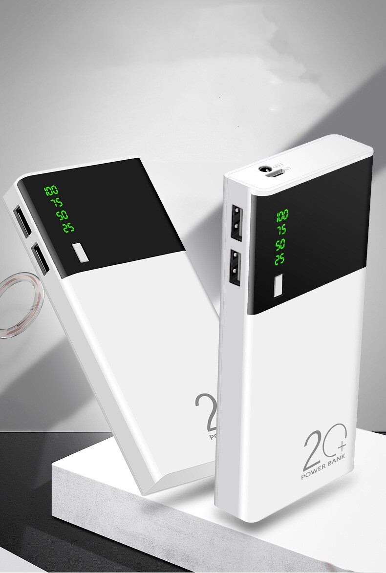 High-Capacity Fast Portable Power Bank with USB Charging & Digital Display-image
