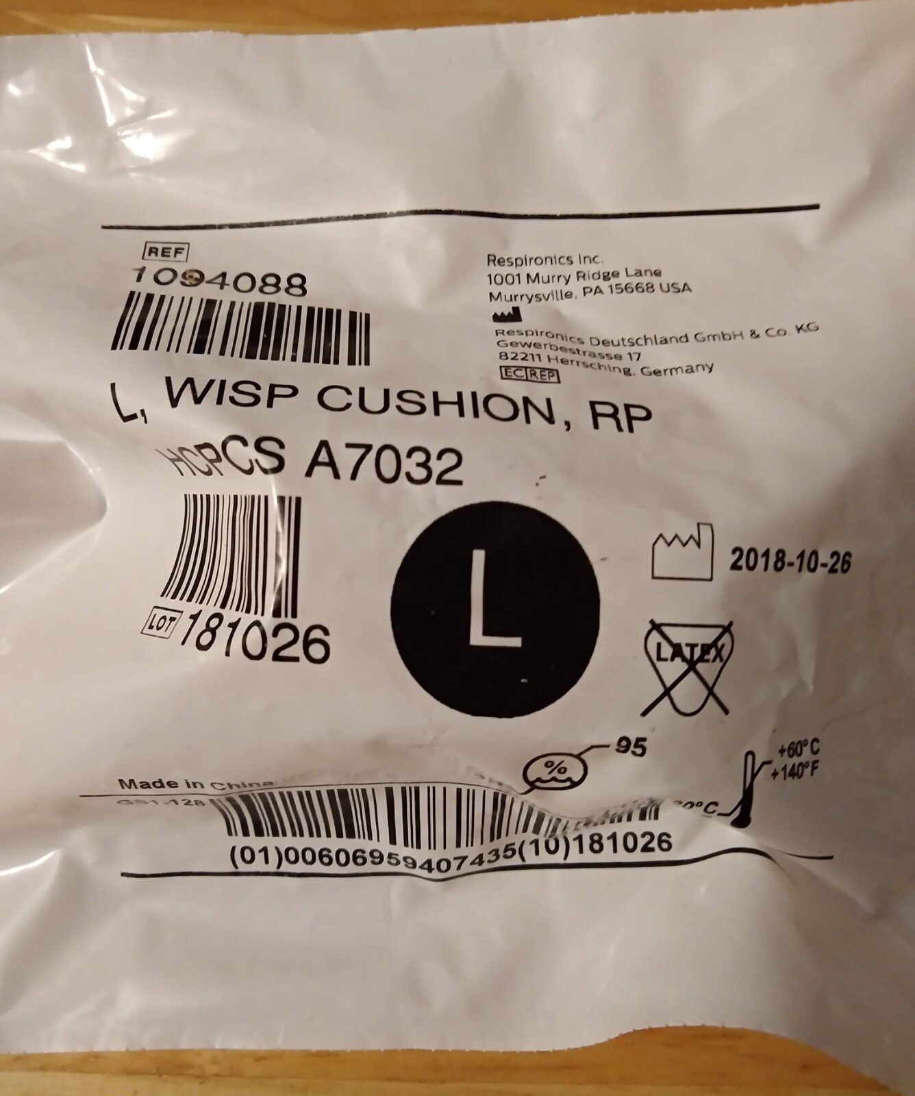 Philips Respironics Wisp Nasal Mask Cushion Replacement 1094088 Size