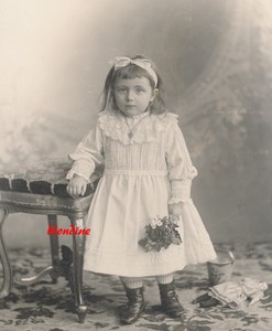 little girl in white dress