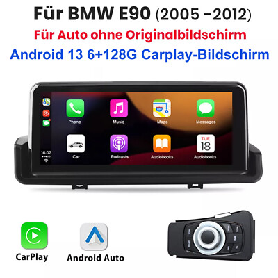 Für BMW E90 E91 2005-12 4G LTE CarPlay Android 14 6+128G Autoradio GPS Navi WIFI