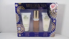 NEW White Diamonds 1oz Eau de Toilette with body wash and lotion Gift Set