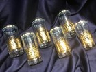 6 CULVER SARATOGA hiball tumbler GLASSES turquoise 22 kt GOLD VINTAGE midcentury — photo 9