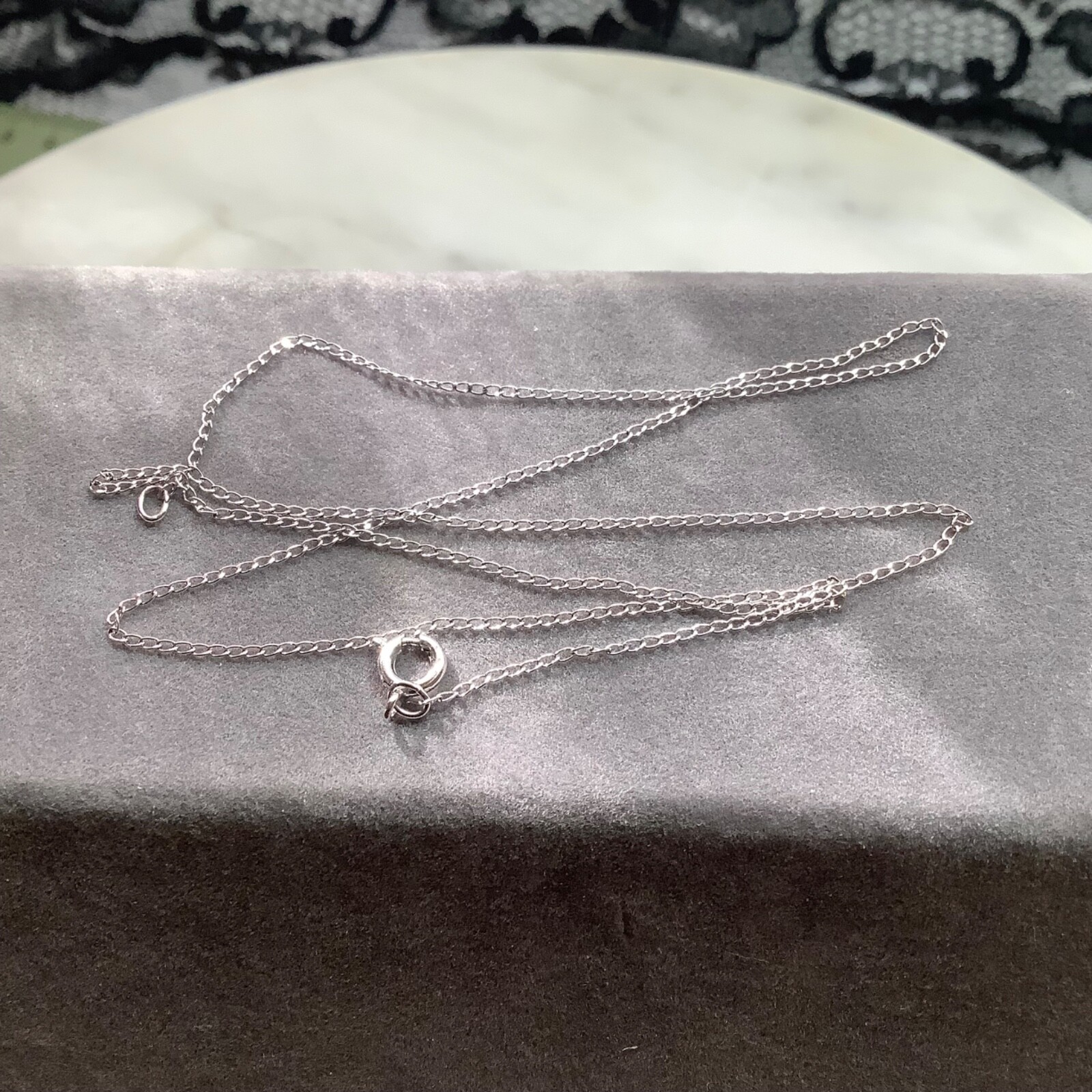 Vintage Silver Plated Delicate 17" Necklace - set of 12 - .7 grams - Fast Ship