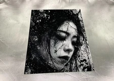 Geisha Girl Painting Woman Portrait Abstract Original Asian Art Japanese Geisha