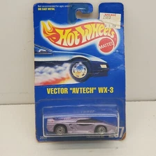 Hot Wheels Mattel Vector "Avtech" WX-3 Purple #207