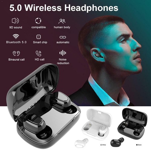 Bluetooth Earphones 5.0 Headphones Earbuds Headset Wireless Stereo For Samsung - Photo 2 sur 10
