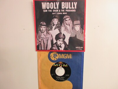💥' SAM THE SHAM & THE PHARAOHS ' HIT 45 + PICTURE [WOOLY BULLY
