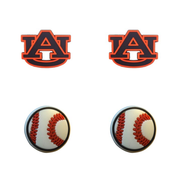 NCAA Auburn Tigers Team For Crocs Shoe Charms Jibbitz Pieces