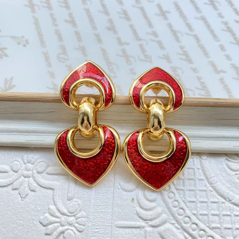 14K Gold Plated Epoxy Stud Earrings Wholesale Fashion Jewelry Gift