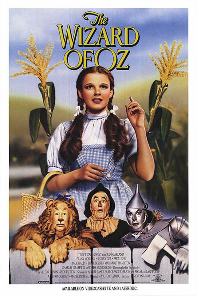 The Wizard of Oz (1939) Video Poster R. 1992, Original, SS, Unused