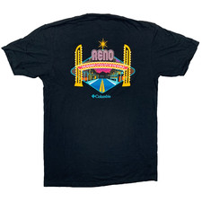 Columbia Reno Nevada USA Black Short Sleeve T-Shirt Size Men's Medium M